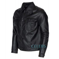 King Of Rock Elvis Presley Black Leather Jacket